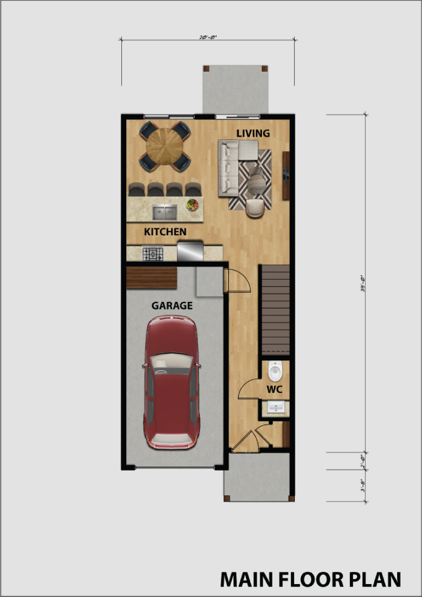 Pine River Commons Townhomes Main Level Floor Plan Bayfield Colorado