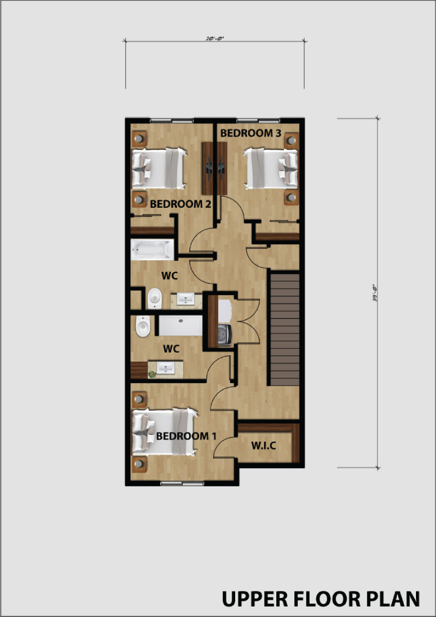 Pine River Commons Townhomes Upper Level Floor Plan Bayfield Colorado