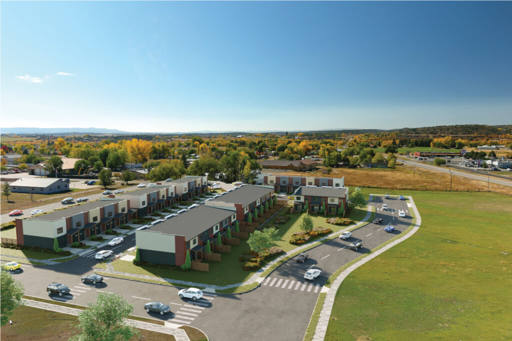 pine river commons land development aerial bayfield colorado Affordable townhomes